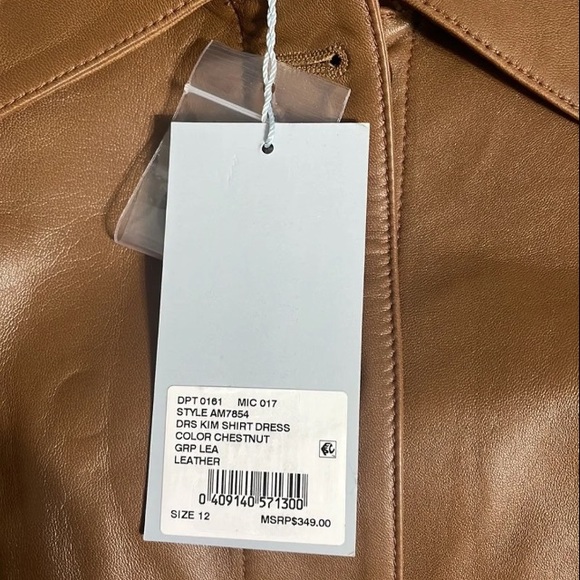 Chestnut brown in a real leather dress. Antonio melani size 12 - Picture 5 of 5